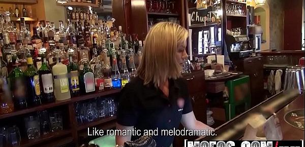  Blonde barmaid (Rihanna Samuel) gets fucked in backroom - Mofos